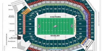 Philadelphia eagles stadion kart
