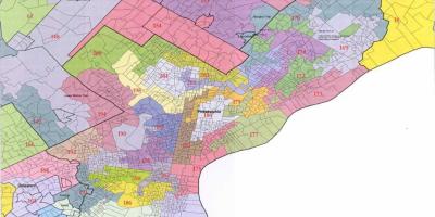 Philadelphia rådet distriktet kart