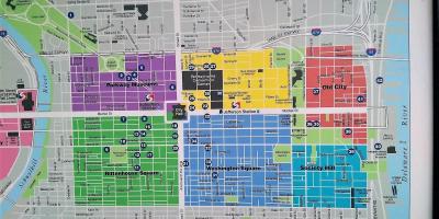 Kart av center city, Philadelphia