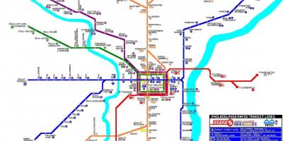 Philadelphia kollektivtransport-systemet kart